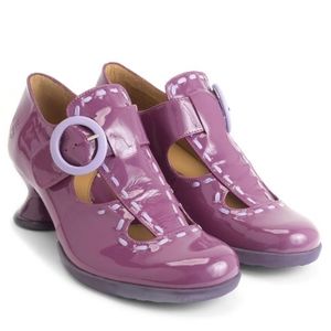 John Fluevog Enthusiast Vintage Purple Heels 5.5